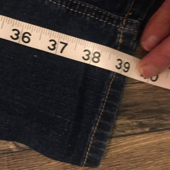 Justice Girls Jeans Size 18 1/2 Dark Wash - Picture 6 of 9